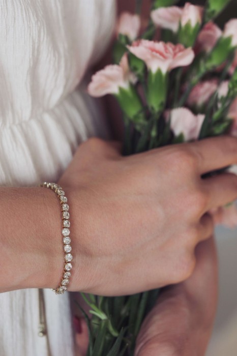 zlota bransoletka na sciagaczu slub wesele