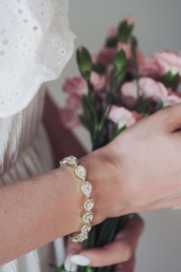 zlota bransoletka z cyrkoniami slub wesele