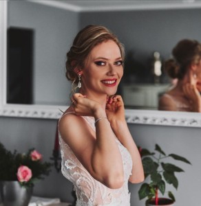 srebrna bransoletka slubna z cyrkoniami