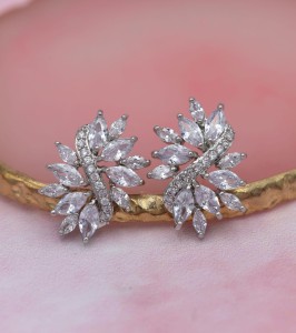 srebrne kolczyki motyw roslinny kwiaty.JPG