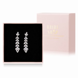 delikatne srebrne kolczyki z listkami motyw roslinny boho