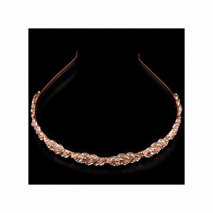 opaska slubna rozowe zloto cyrkonie rose gold