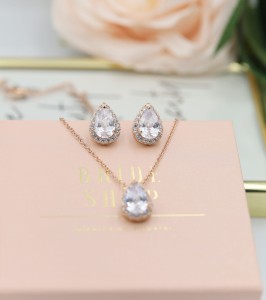 zestaw bizuterii slubnej rozowe zloto.JPG