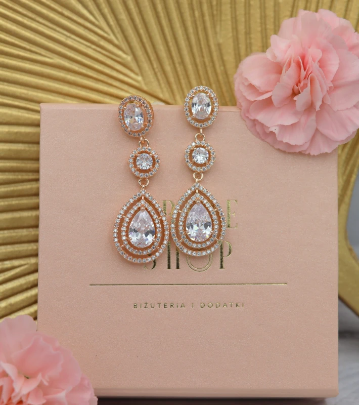 wiszace kolczyki slubne rozowe zloto.JPG