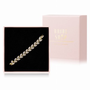 Bransoletka ślubna z listkami zlota