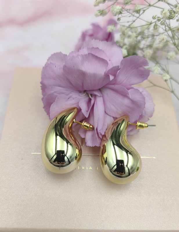 Kolczyki krople zlote