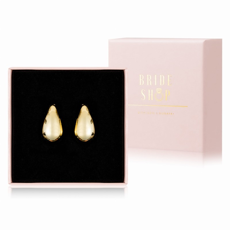 kolczyki zlote krople