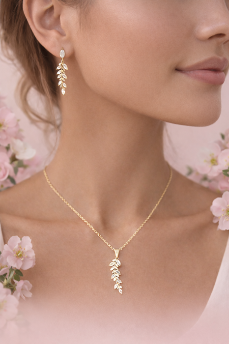 komplet zlotej bizuterii kolczyki naszyjnik listki.png