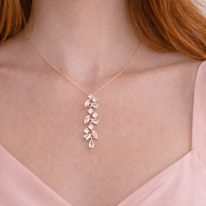 naszyjnik slubny rozowe zloto listki.png