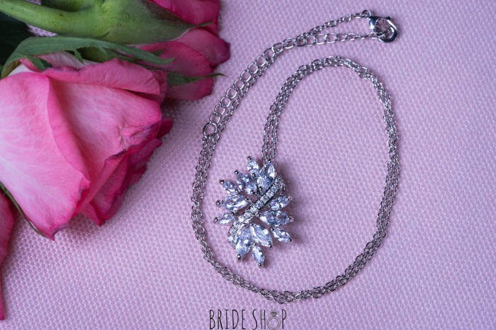 Naszyjnik srebrny slub wesele
