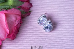 Kolczyki srebrne ślub wesele