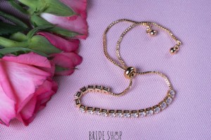 Bransoletka zlota krysztalki cyrkonie