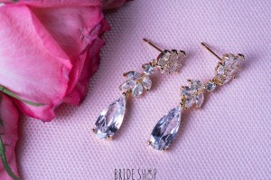 Kolczyki zlote delikatne cyrkonie