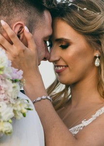 Bransoletka srebrna cyrkonie slubna